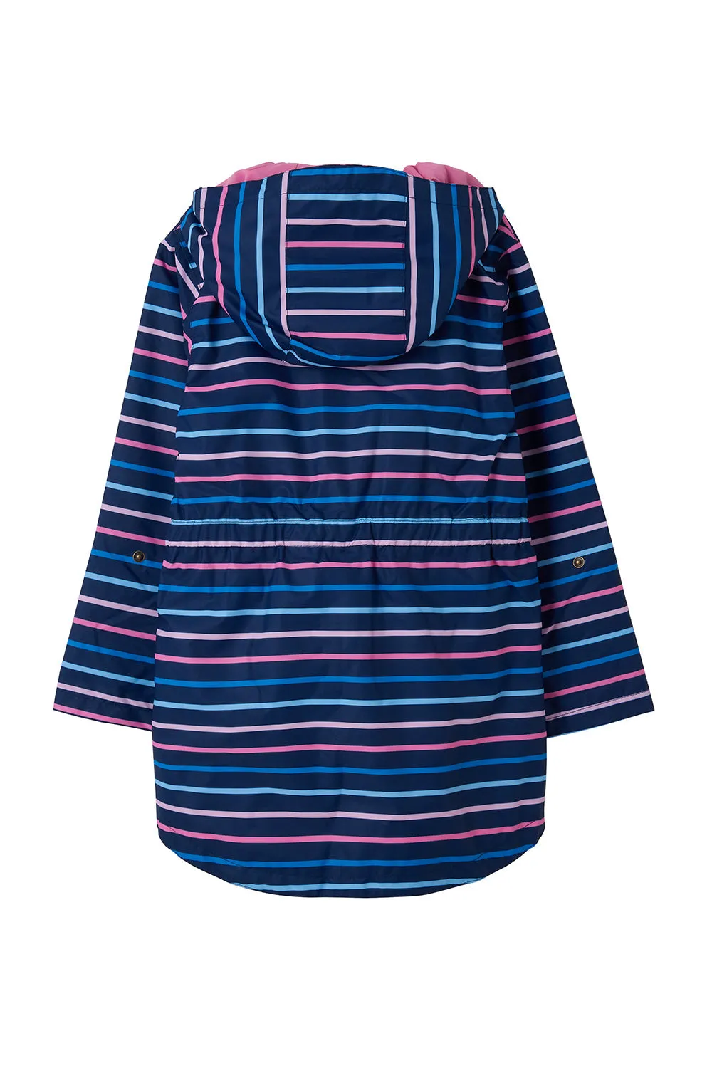 Lighthouse Charlotte Girls Coat - Blue/Pink Stripe