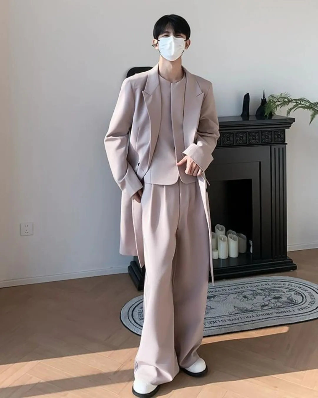 Long Coat & Vest & Pants 3-Piece Set BKC0207