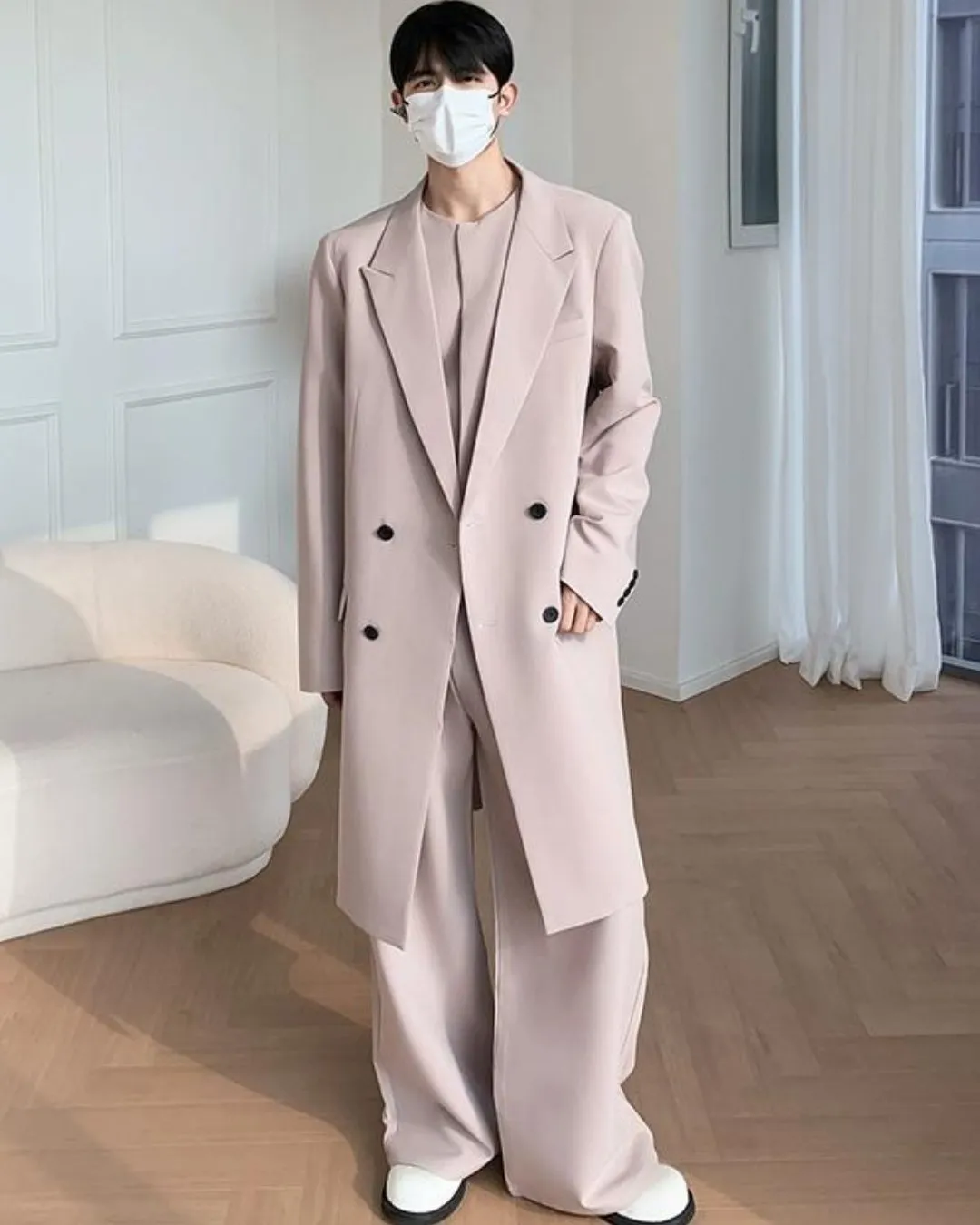 Long Coat & Vest & Pants 3-Piece Set BKC0207