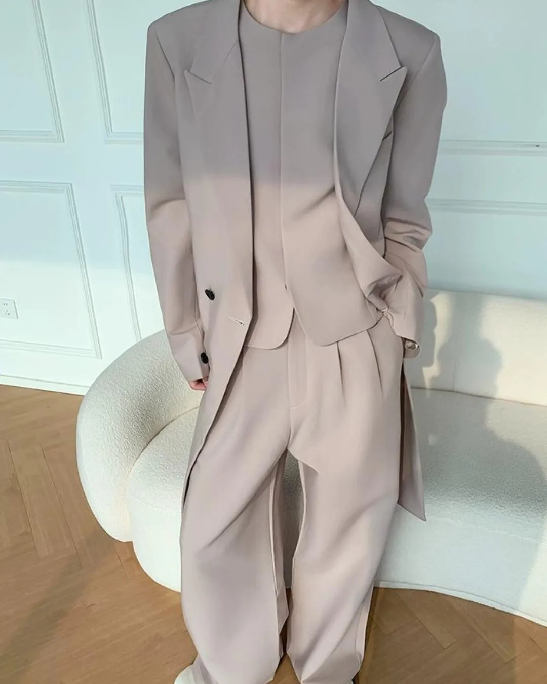 Long Coat & Vest & Pants 3-Piece Set BKC0207
