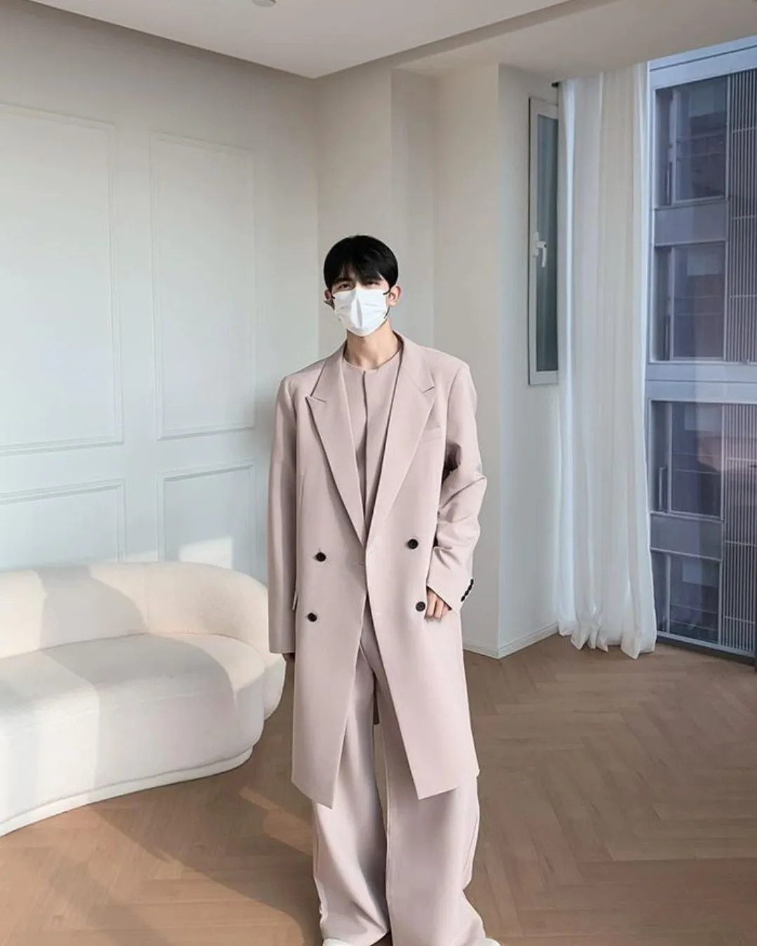 Long Coat & Vest & Pants 3-Piece Set BKC0207
