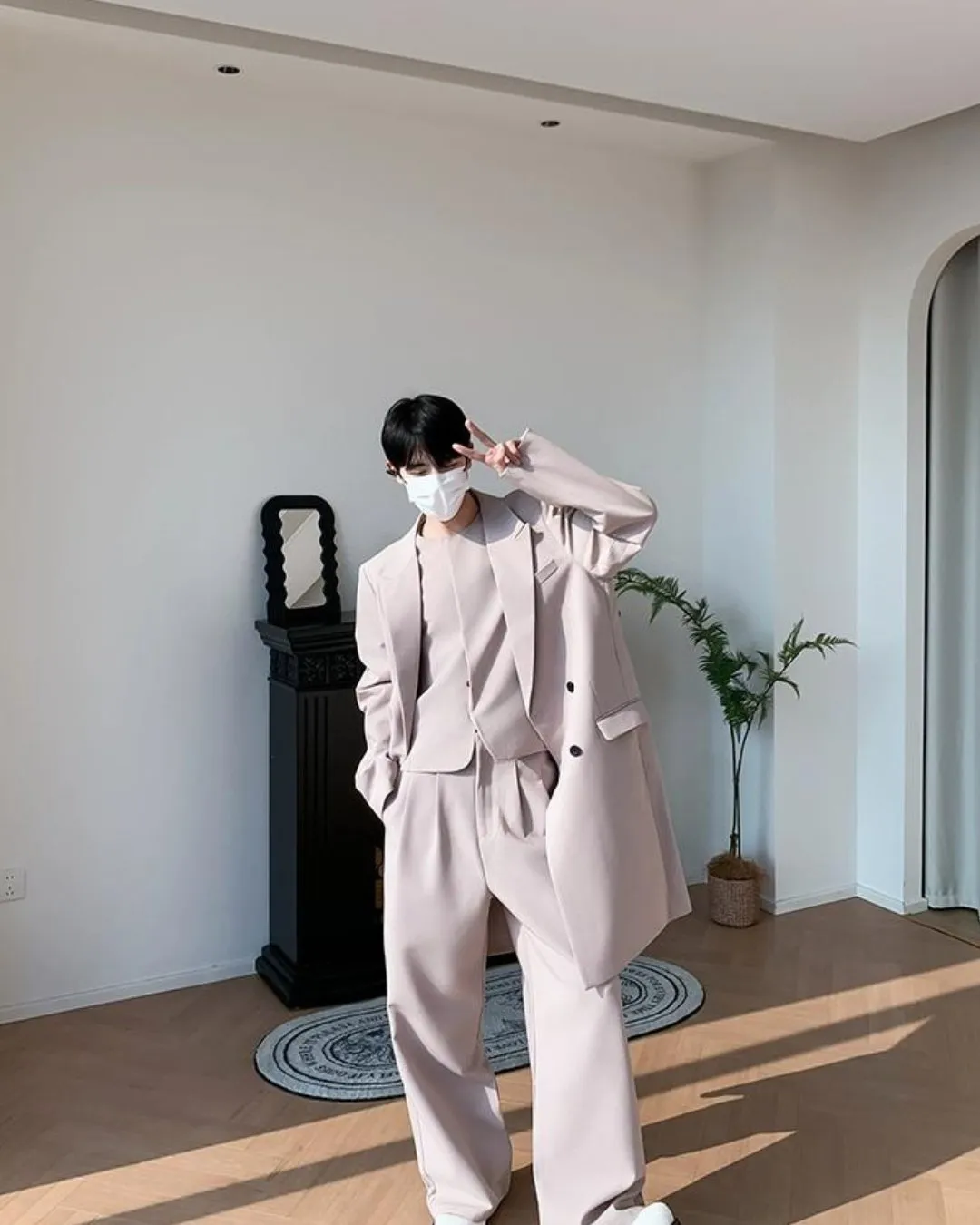 Long Coat & Vest & Pants 3-Piece Set BKC0207