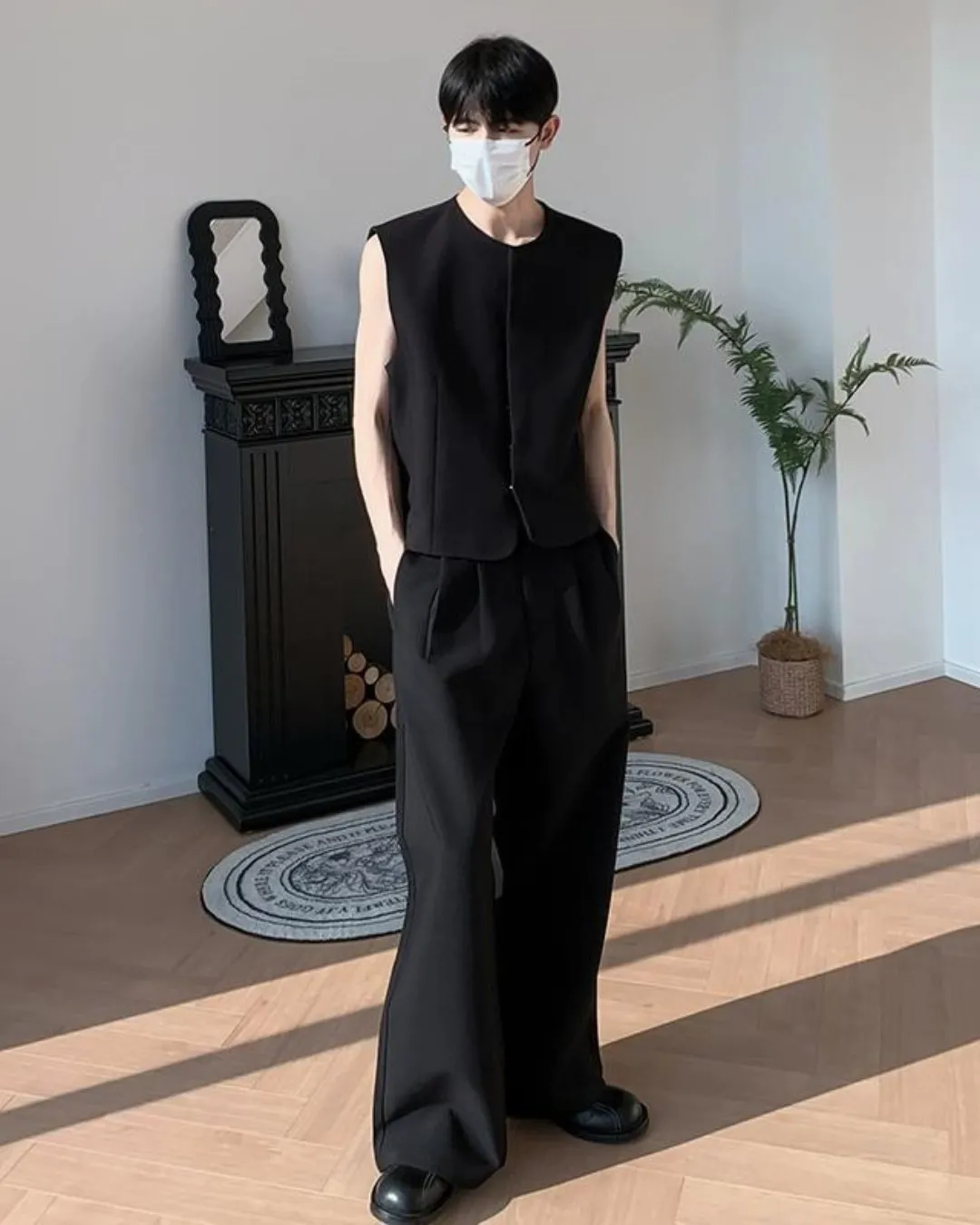 Long Coat & Vest & Pants 3-Piece Set BKC0207