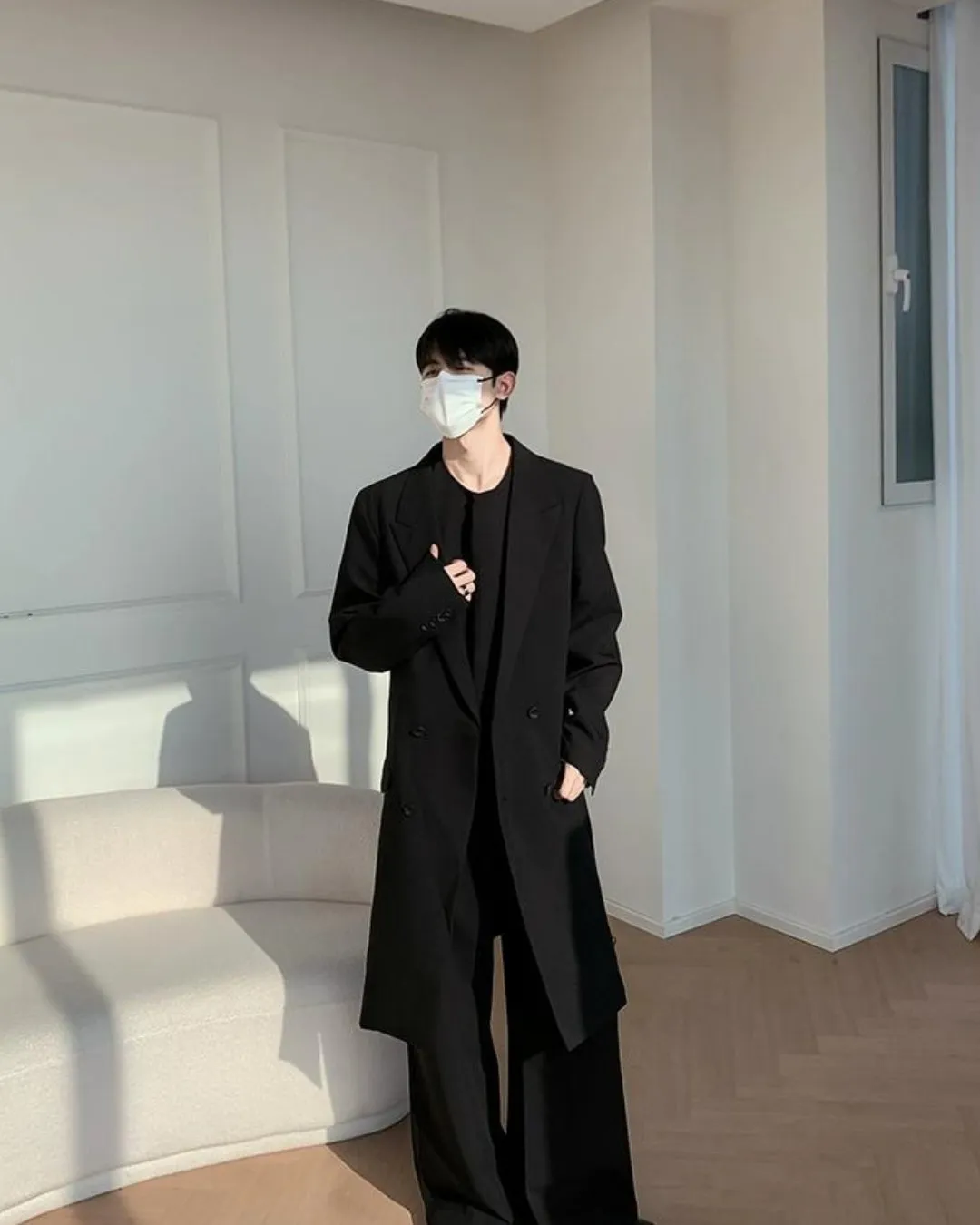 Long Coat & Vest & Pants 3-Piece Set BKC0207