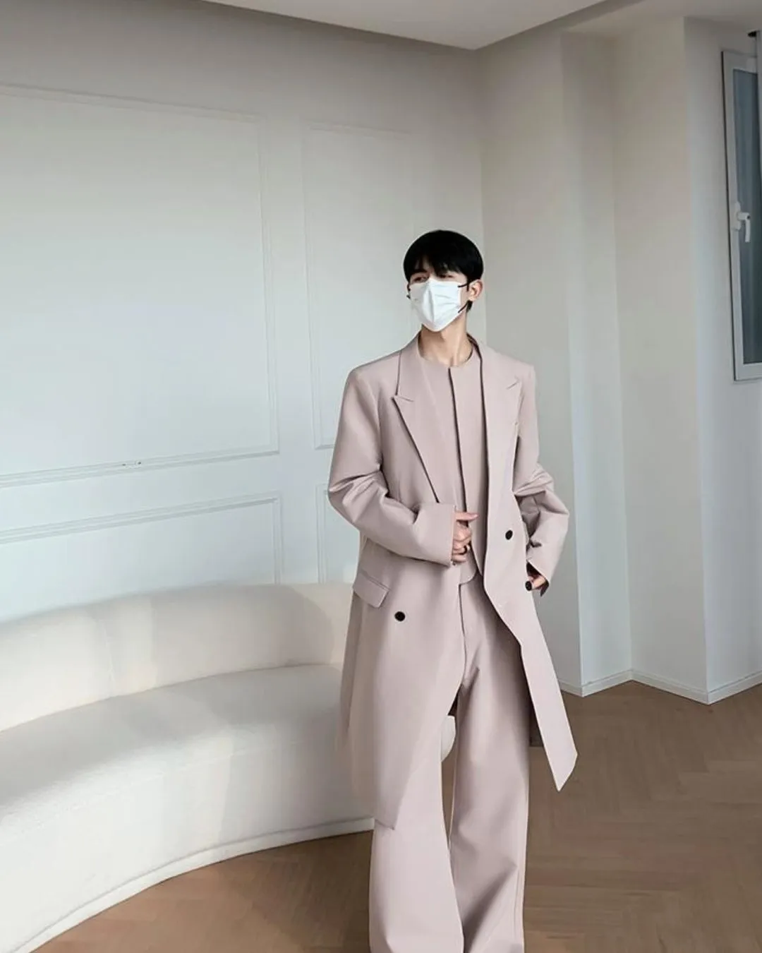 Long Coat & Vest & Pants 3-Piece Set BKC0207