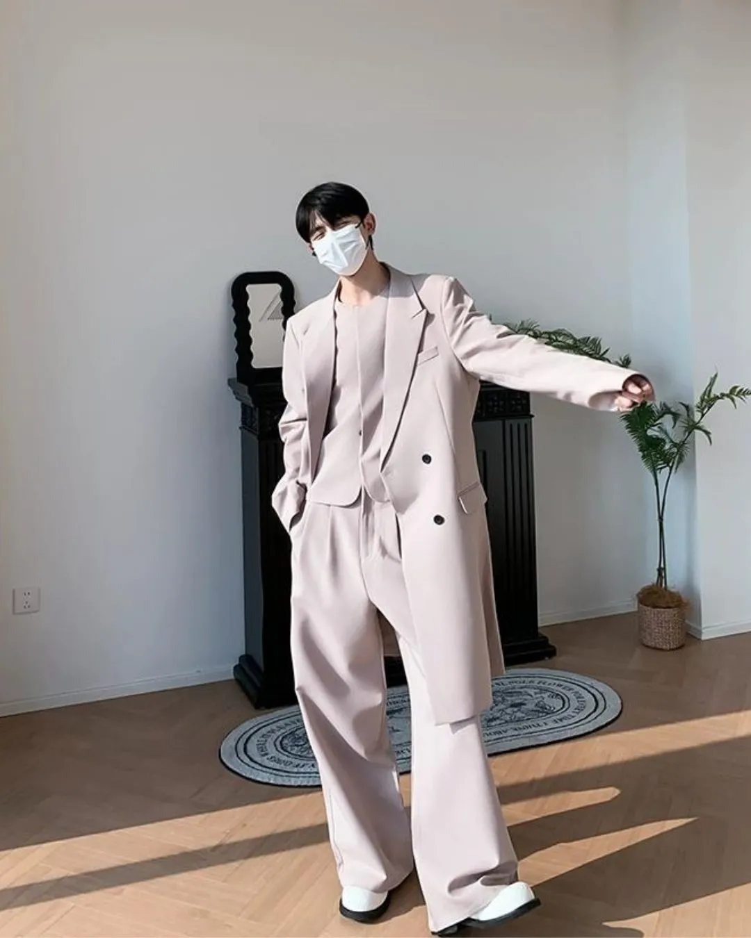Long Coat & Vest & Pants 3-Piece Set BKC0207