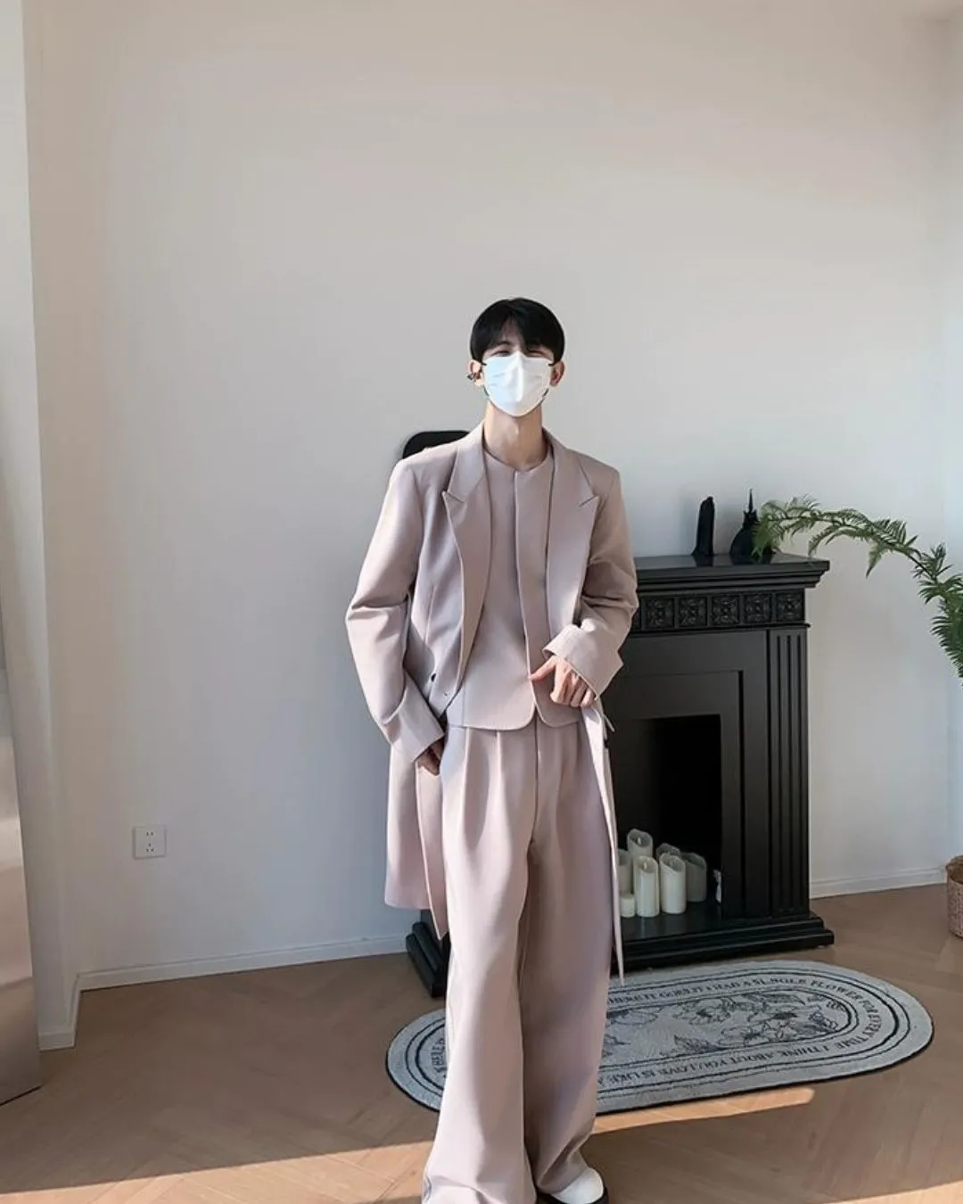 Long Coat & Vest & Pants 3-Piece Set BKC0207