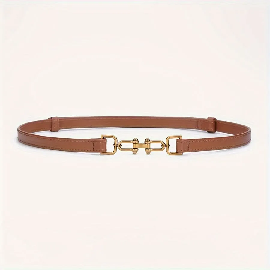 Luxurious Leather Thin Belt for Women
