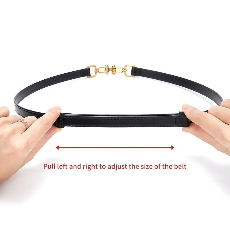 Luxurious Leather Thin Belt for Women