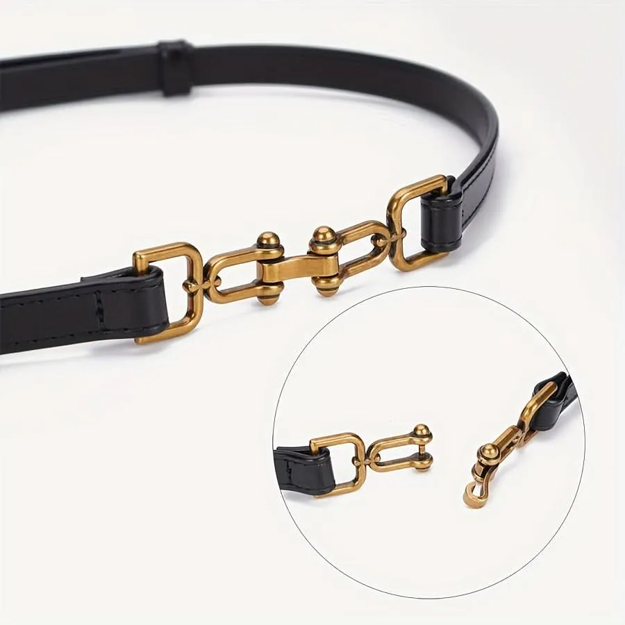 Luxurious Leather Thin Belt for Women
