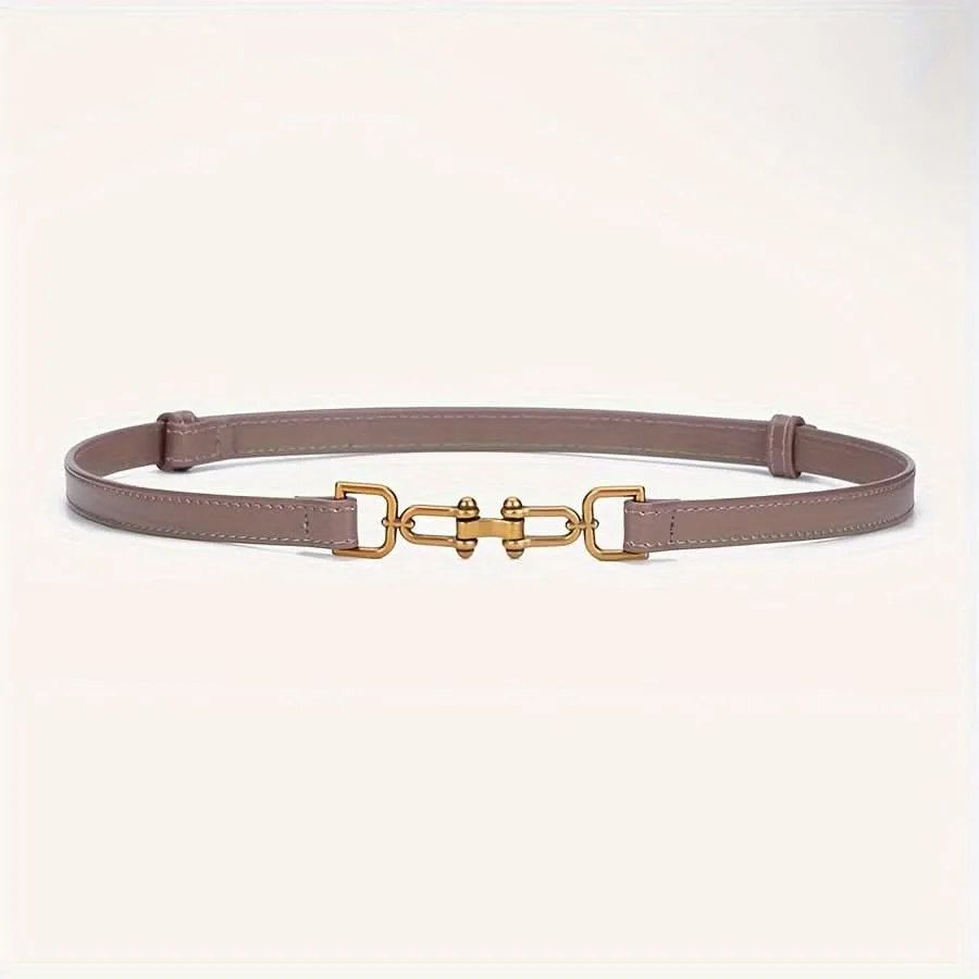 Luxurious Leather Thin Belt for Women