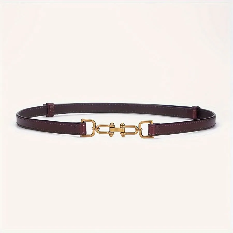 Luxurious Leather Thin Belt for Women