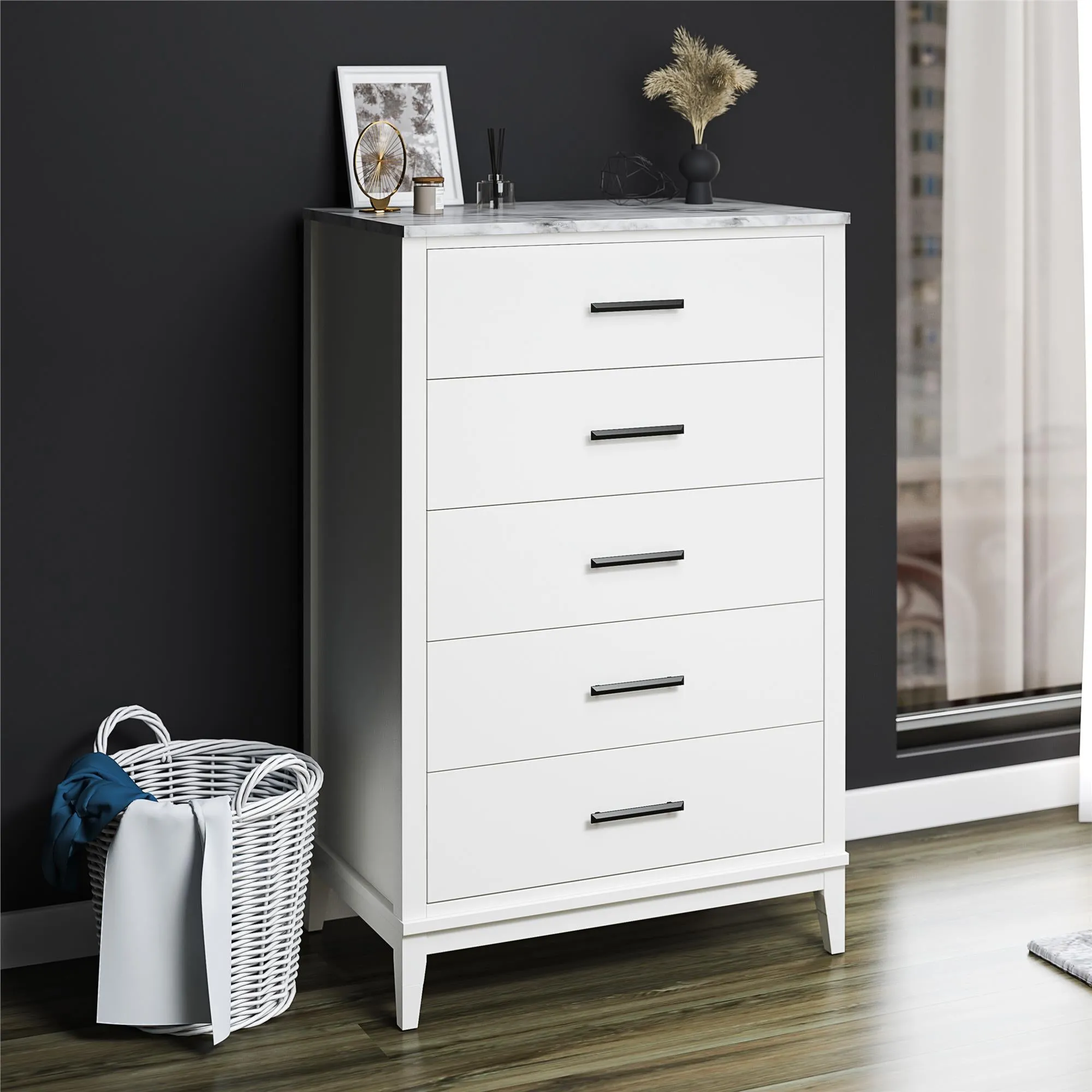 Lynnhaven Tall 5 Drawer Dresser