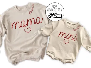 Mama Mini Valentine's Matching Sweatshirts