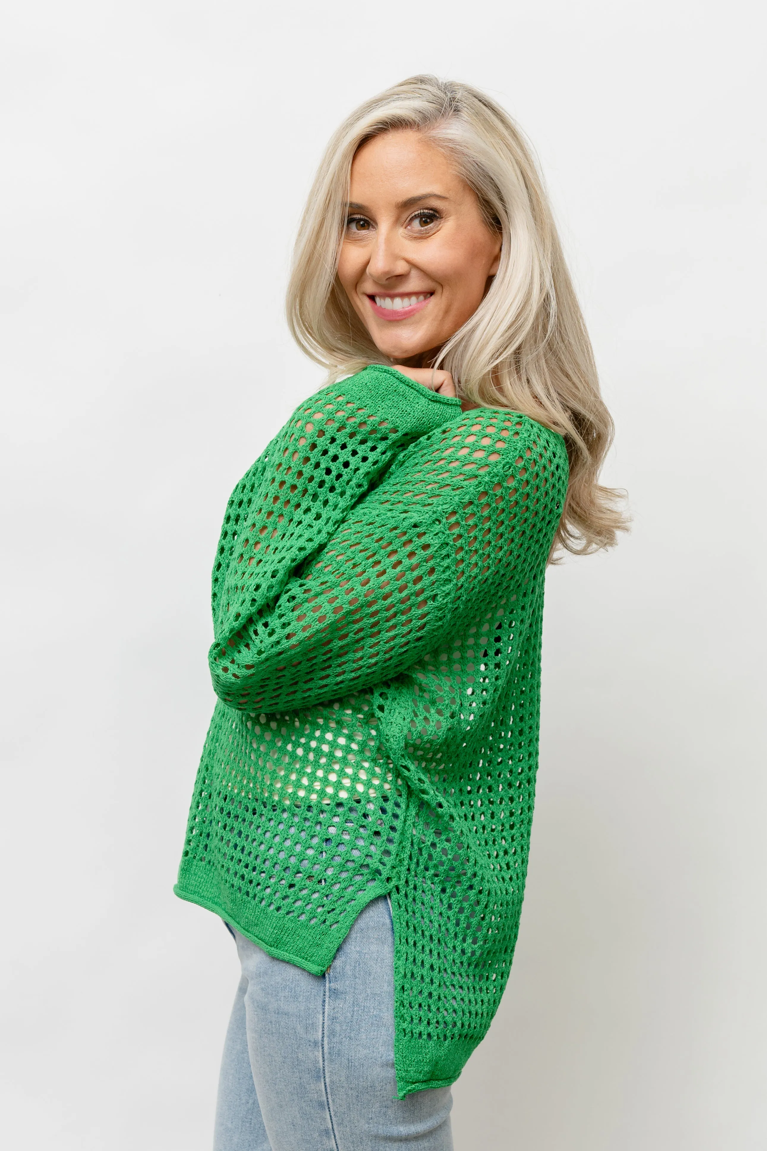 MARIS  CROCHET KNIT TOP