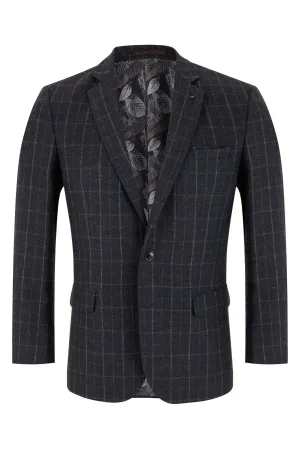 Marseille Bordeaux Check Jacket - Blue/Brown