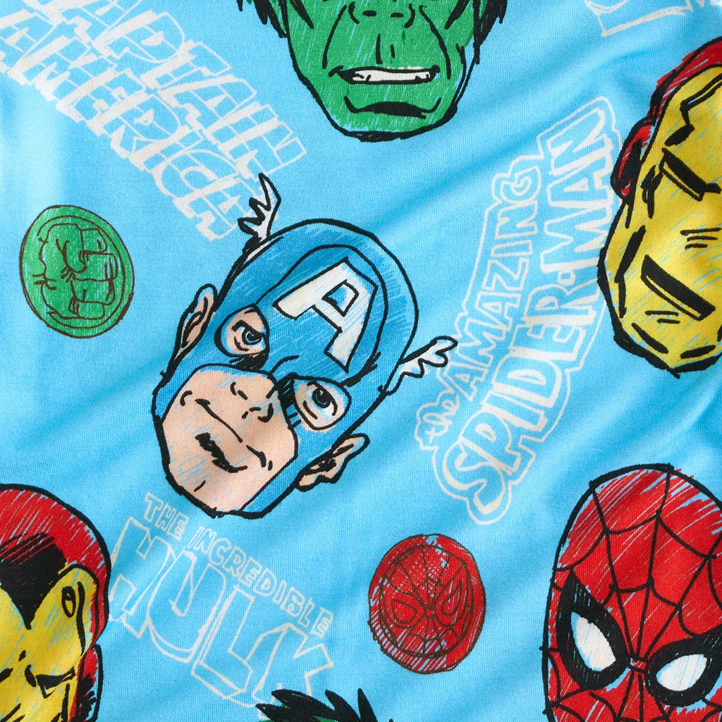 Marvel Heroes Assemble & Marvel Hero Reversible Quilted Patoo Blanket