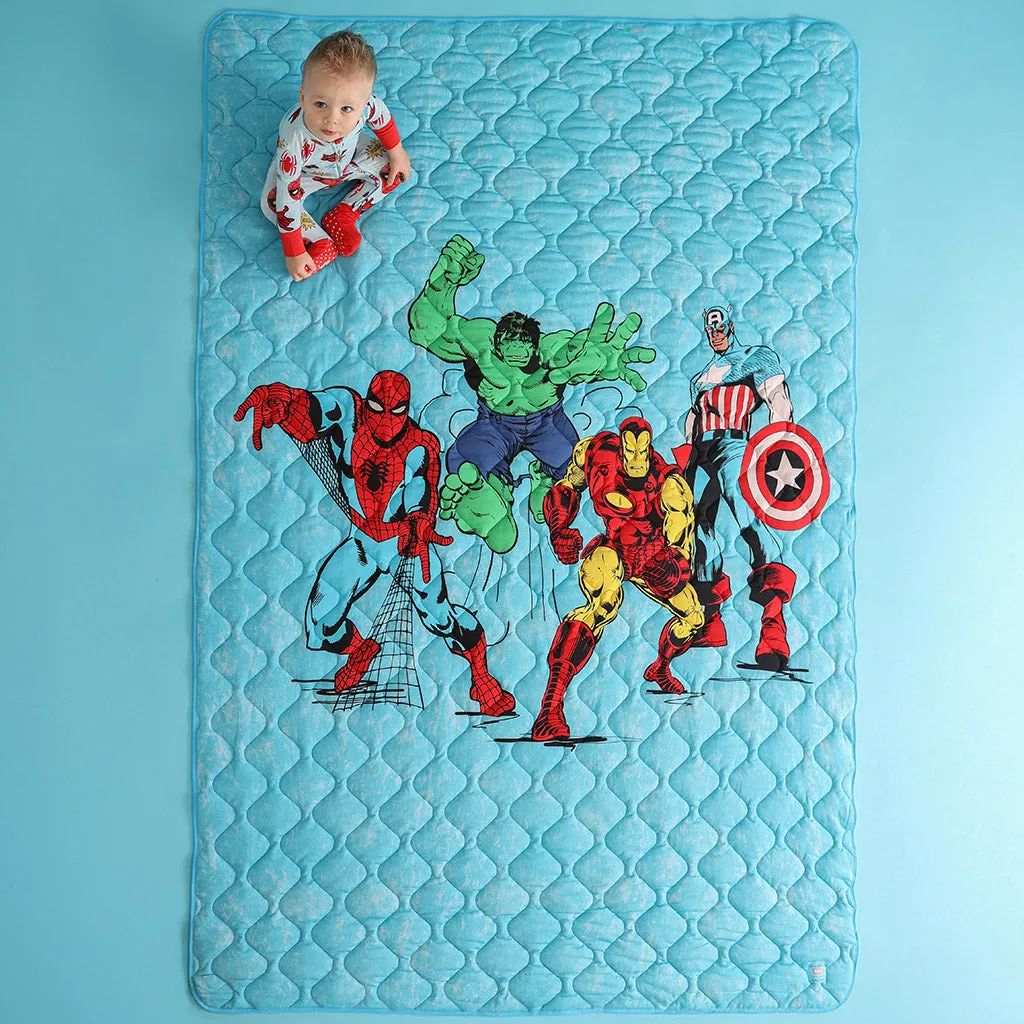 Marvel Heroes Assemble & Marvel Hero Reversible Quilted Patoo Blanket