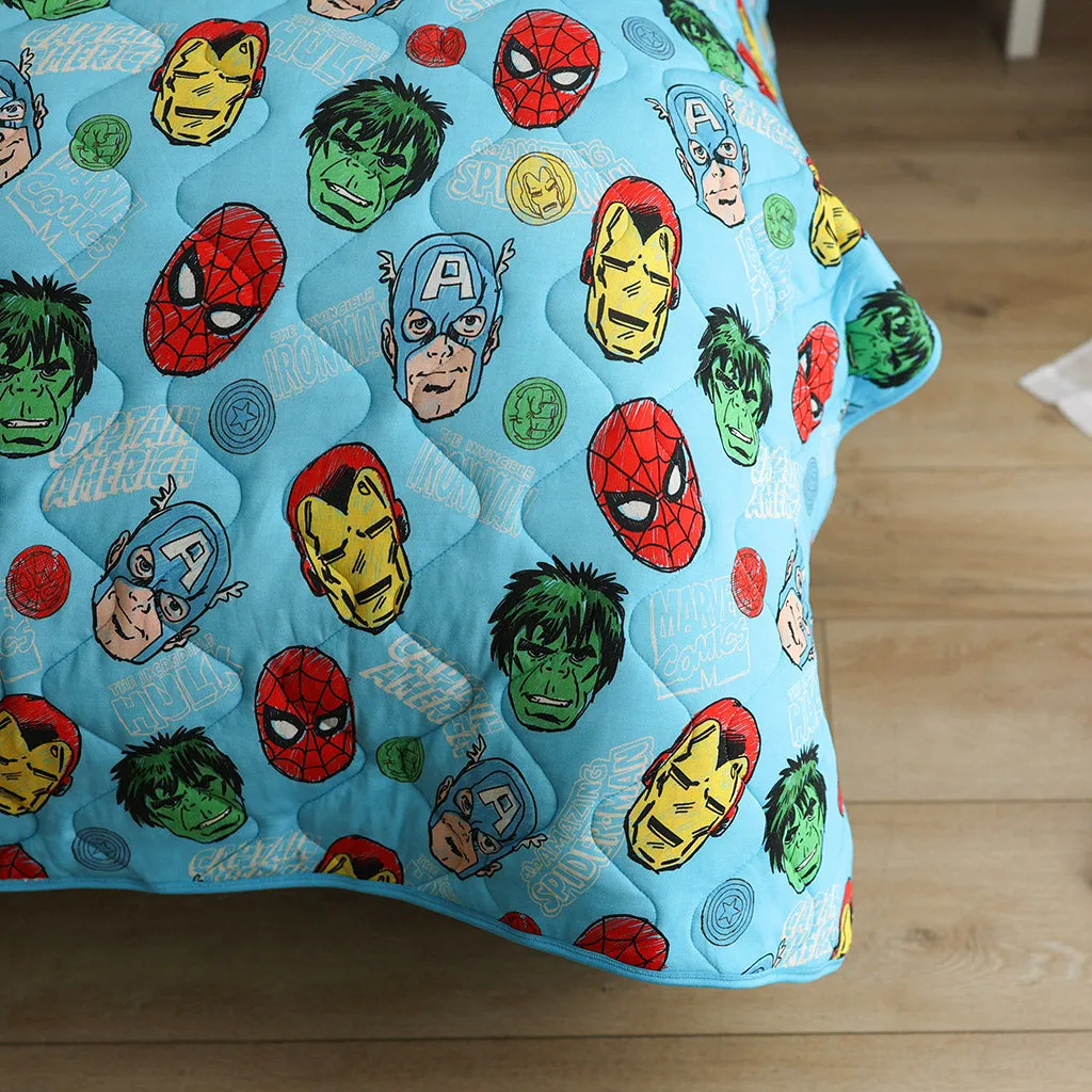 Marvel Heroes Assemble & Marvel Hero Reversible Quilted Patoo Blanket