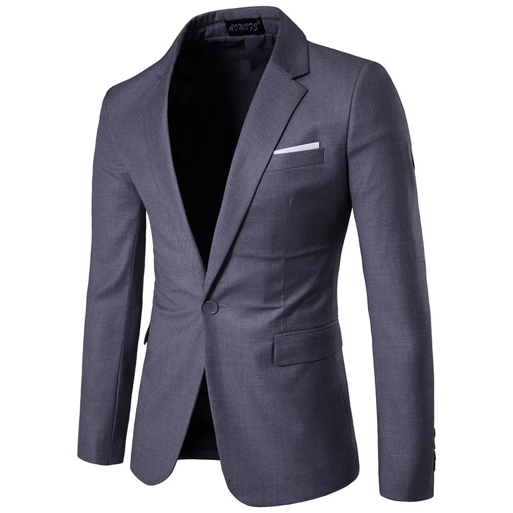 Mens 2019 Party slim fit cotton blazer Suit Jacket