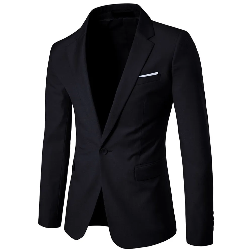 Mens 2019 Party slim fit cotton blazer Suit Jacket