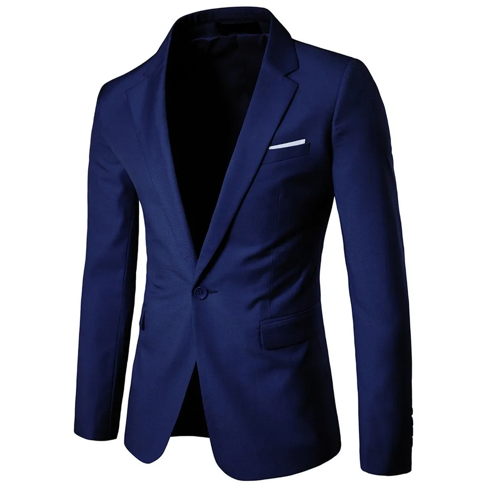 Mens 2019 Party slim fit cotton blazer Suit Jacket