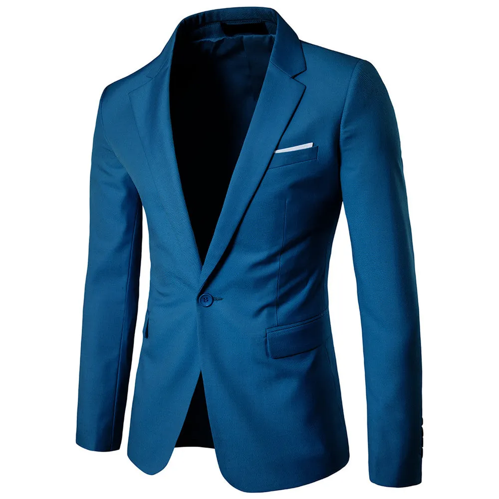 Mens 2019 Party slim fit cotton blazer Suit Jacket