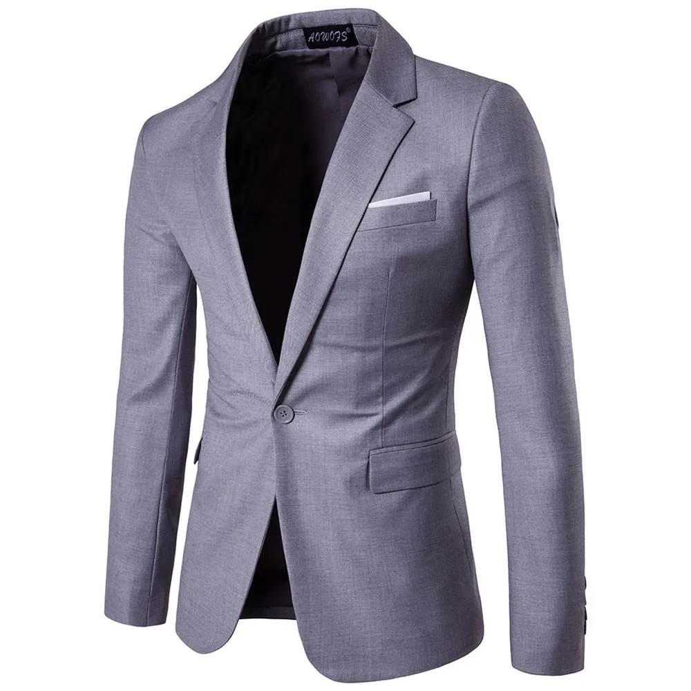 Mens 2019 Party slim fit cotton blazer Suit Jacket