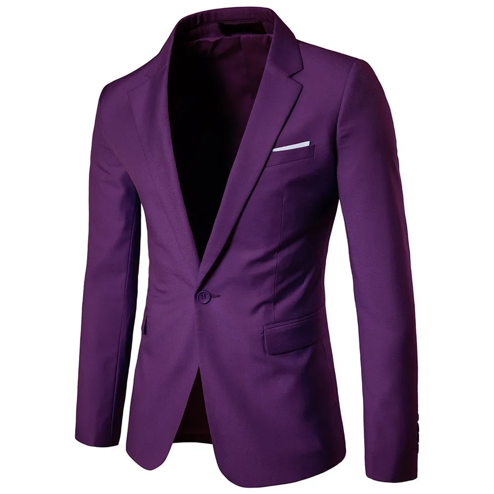 Mens 2019 Party slim fit cotton blazer Suit Jacket