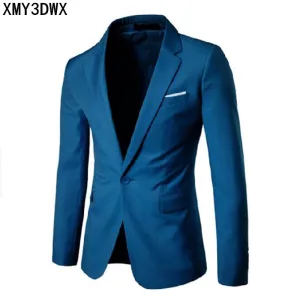 Mens 2019 Party slim fit cotton blazer Suit Jacket