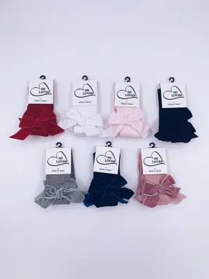 MI LOVES SIGNATURE LUXURIOUS TIGHTS WITH BIG VELVET BOWS
