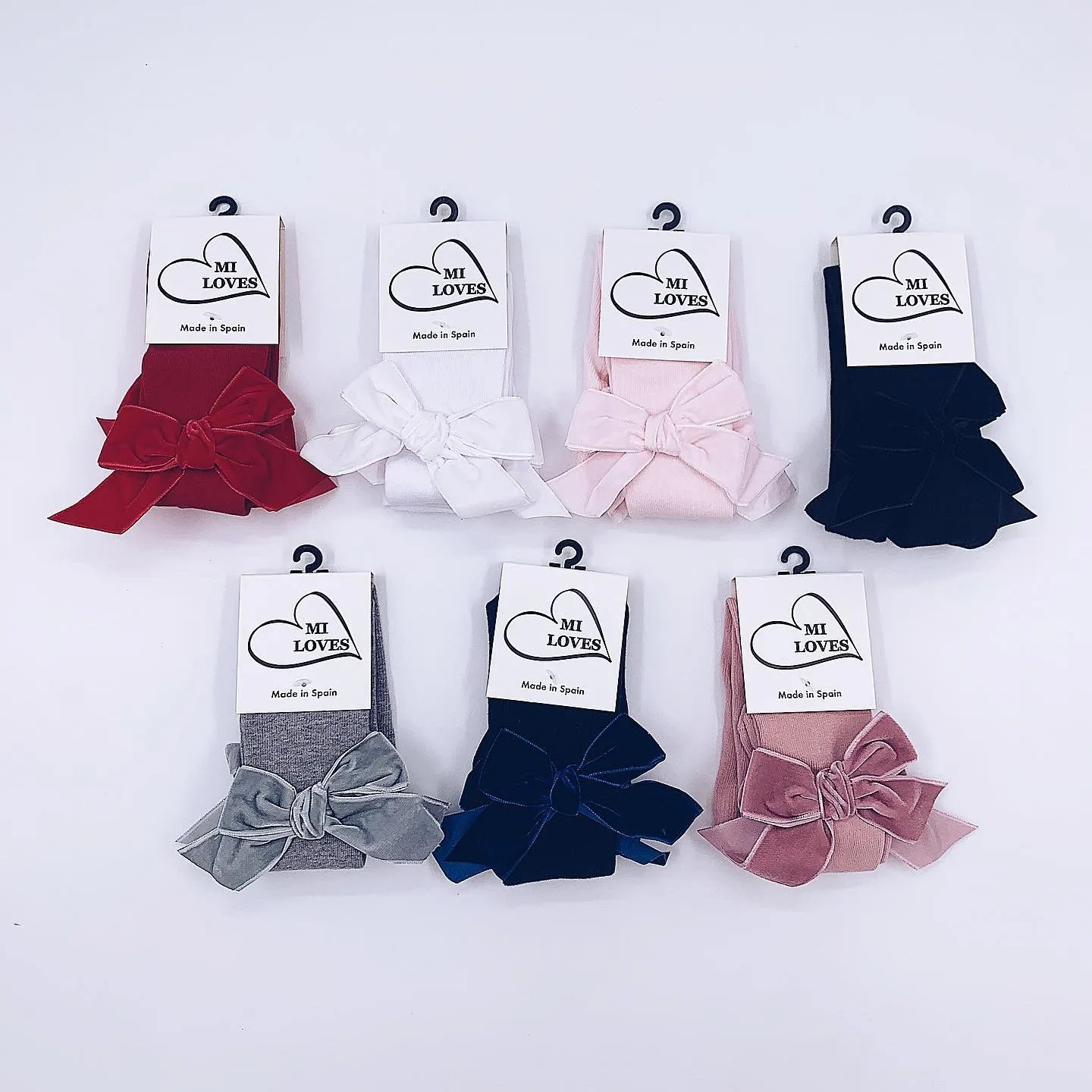 MI LOVES SIGNATURE LUXURIOUS TIGHTS WITH BIG VELVET BOWS