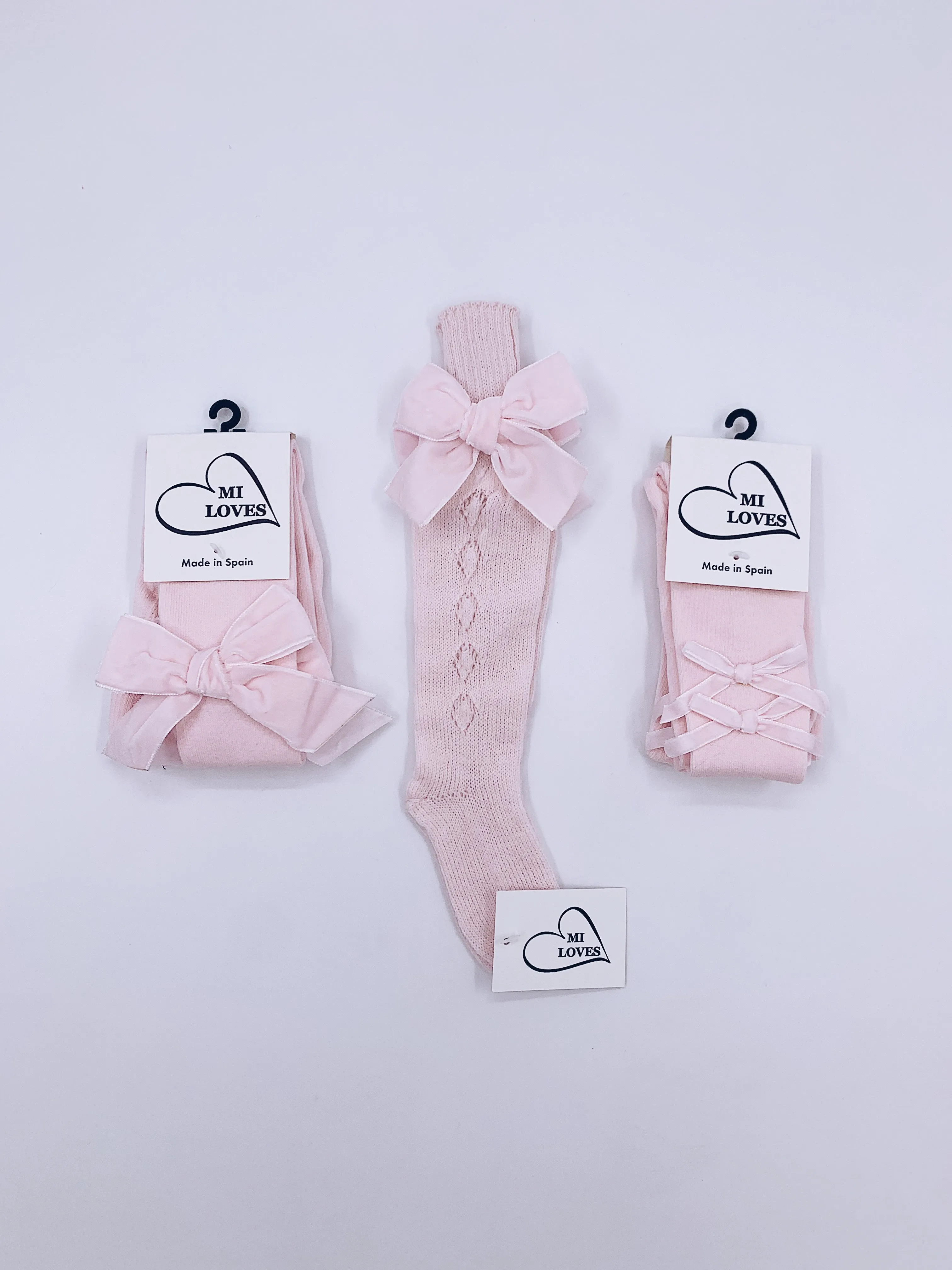 MI LOVES SIGNATURE LUXURIOUS TIGHTS WITH BIG VELVET BOWS