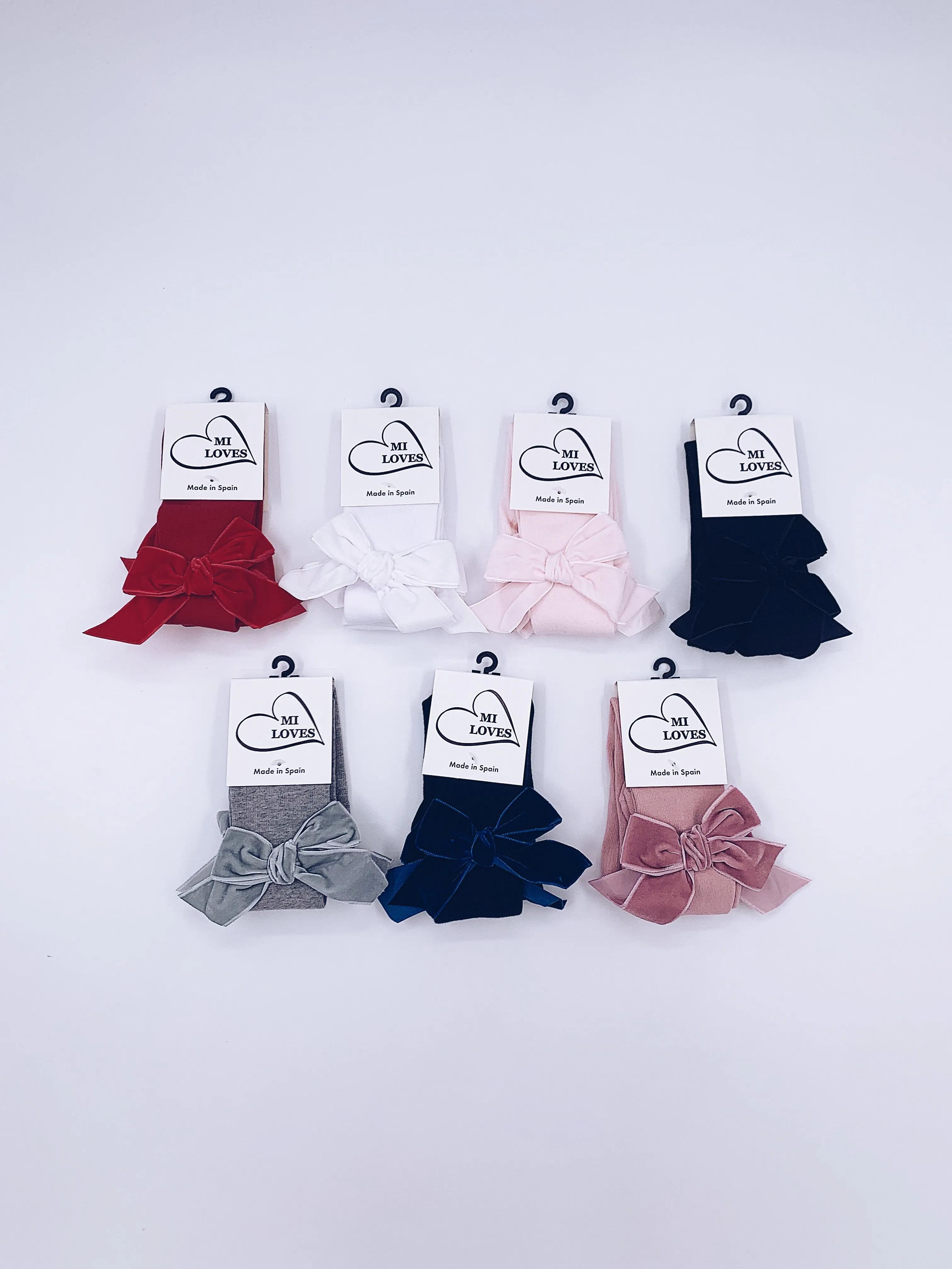 MI LOVES SIGNATURE LUXURIOUS TIGHTS WITH BIG VELVET BOWS