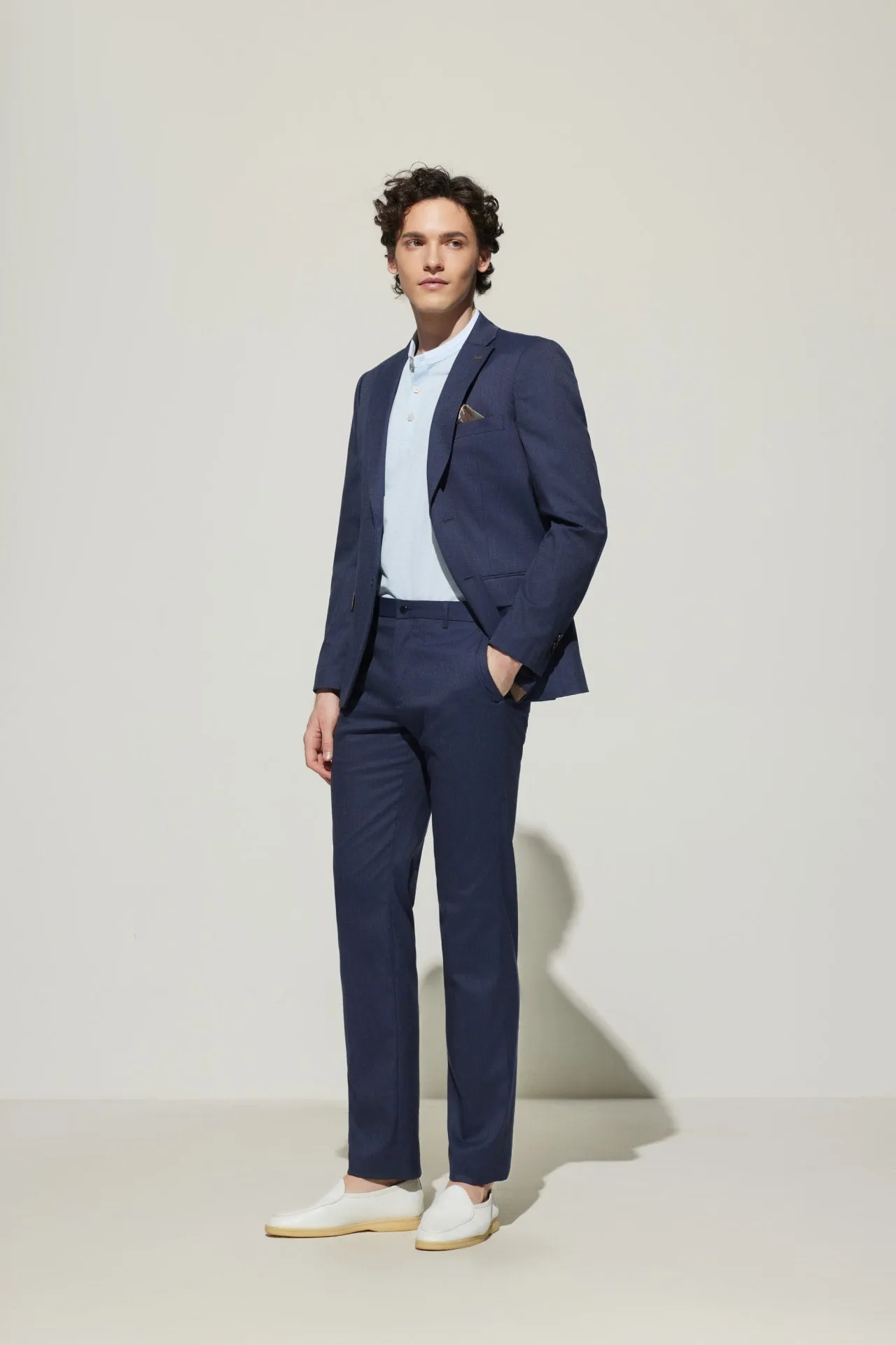 Multi-Way Stretch Smart Fit Texture Suit Blazer
