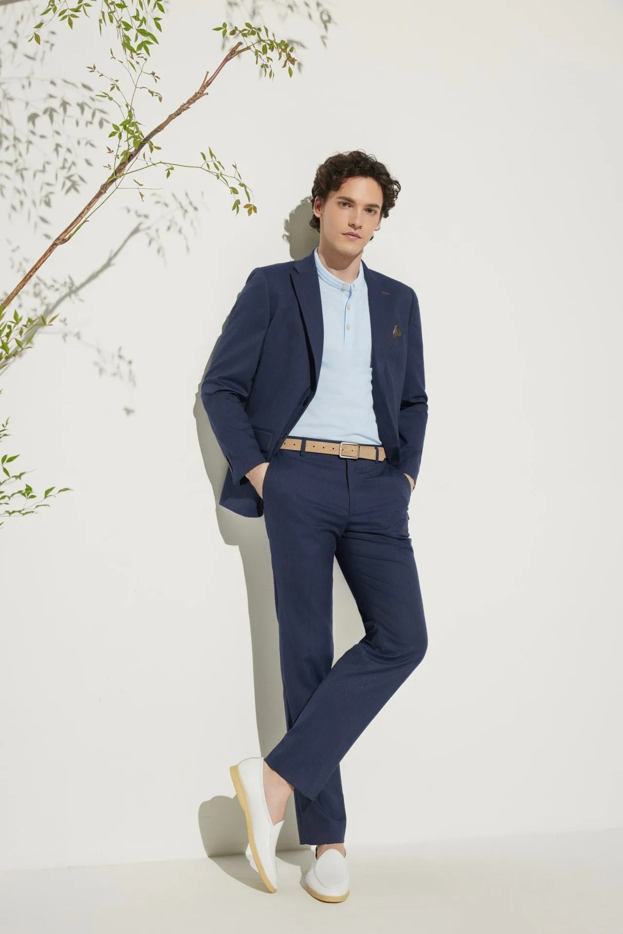 Multi-Way Stretch Smart Fit Texture Suit Blazer