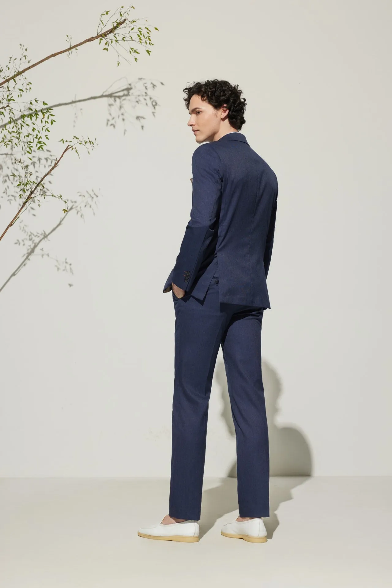Multi-Way Stretch Smart Fit Texture Suit Blazer