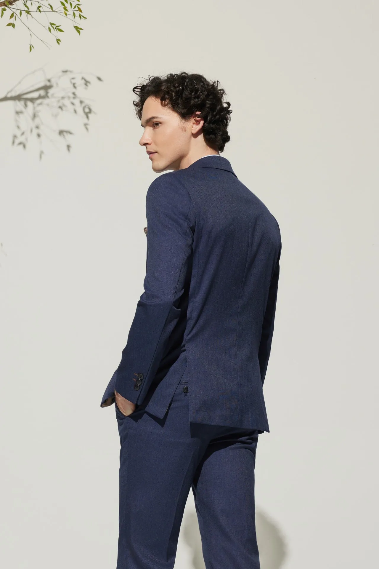 Multi-Way Stretch Smart Fit Texture Suit Blazer