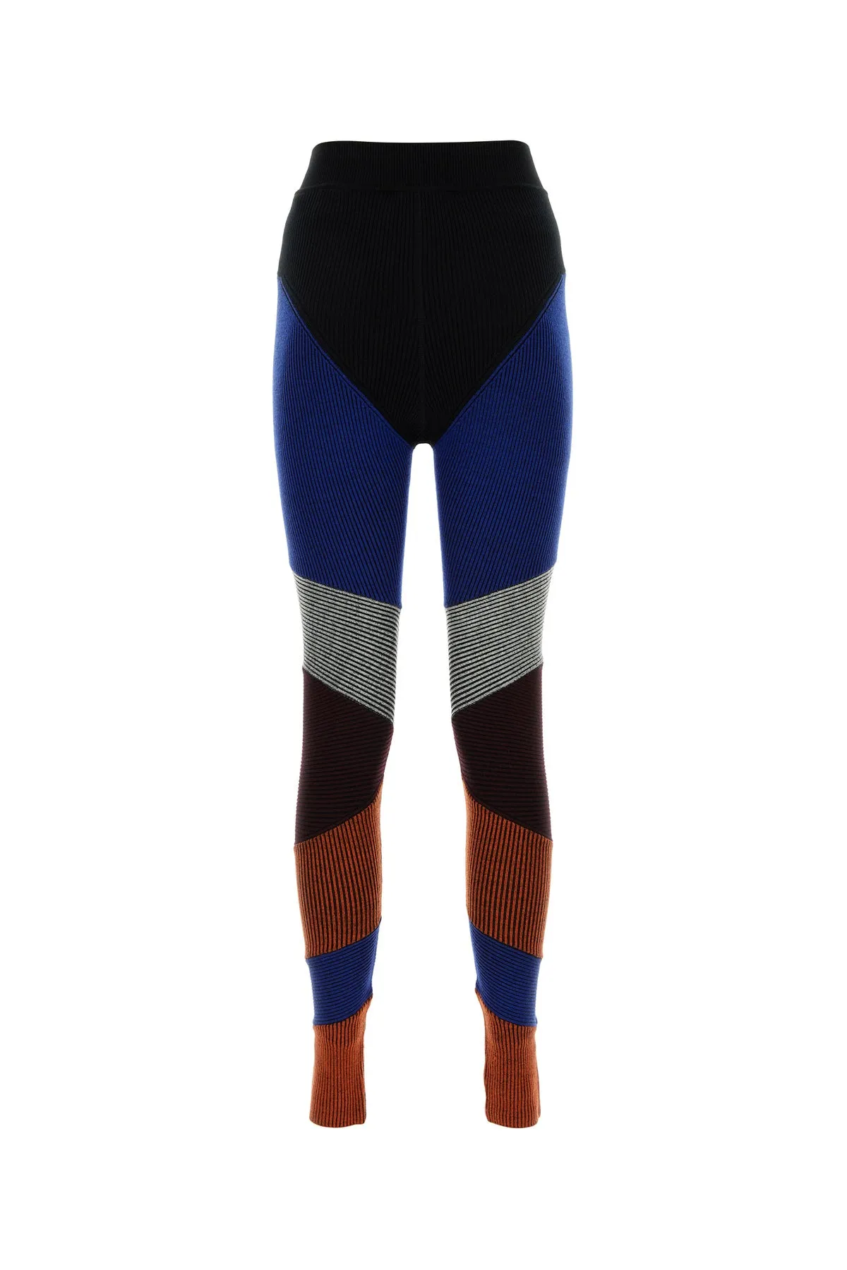 Multicolor stretch wool blend leggings