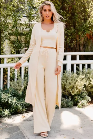 Never Ending Comfort NanaMacs Ribbed Three-Piece Set (Vanilla)