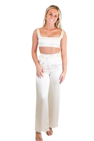 Princess Polly Champagne Satin Bralette and Pants Set (2)
