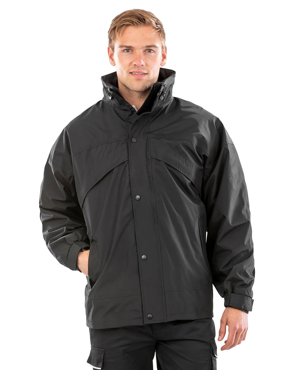 Royal/Black - 3-in-1 zip and clip jacket