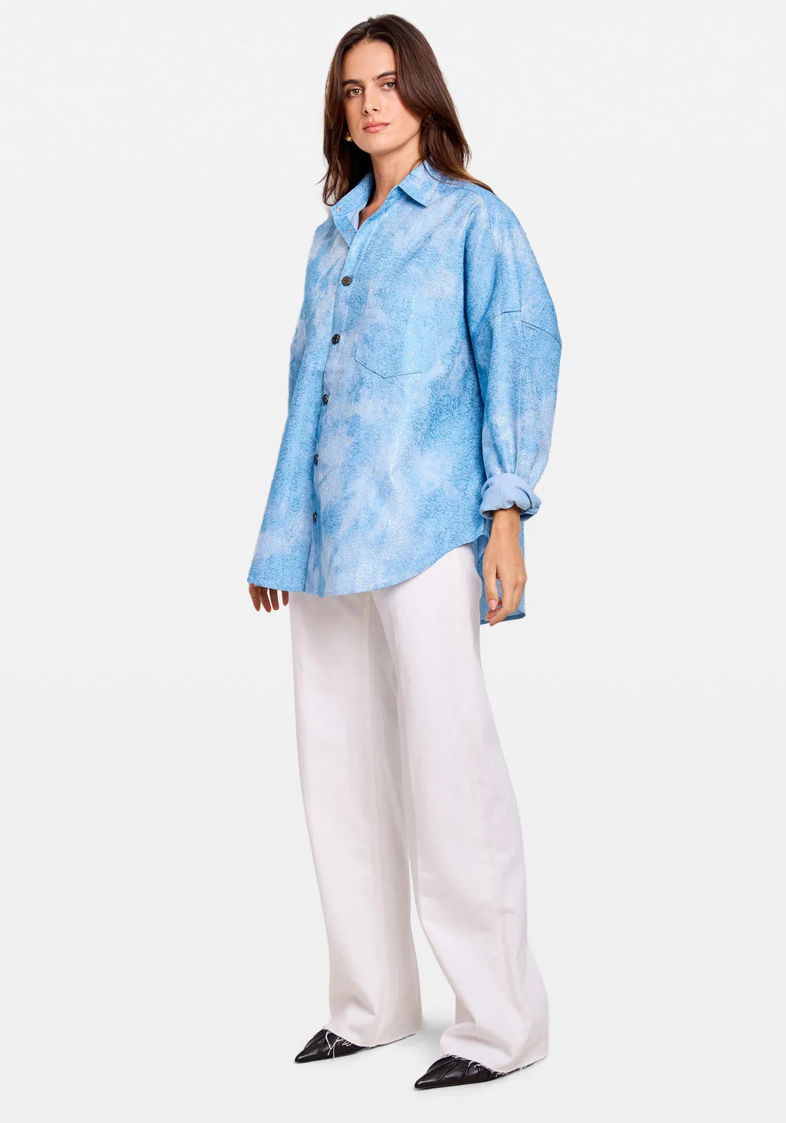 SAWYER SHIRT BLUE SEQUINS