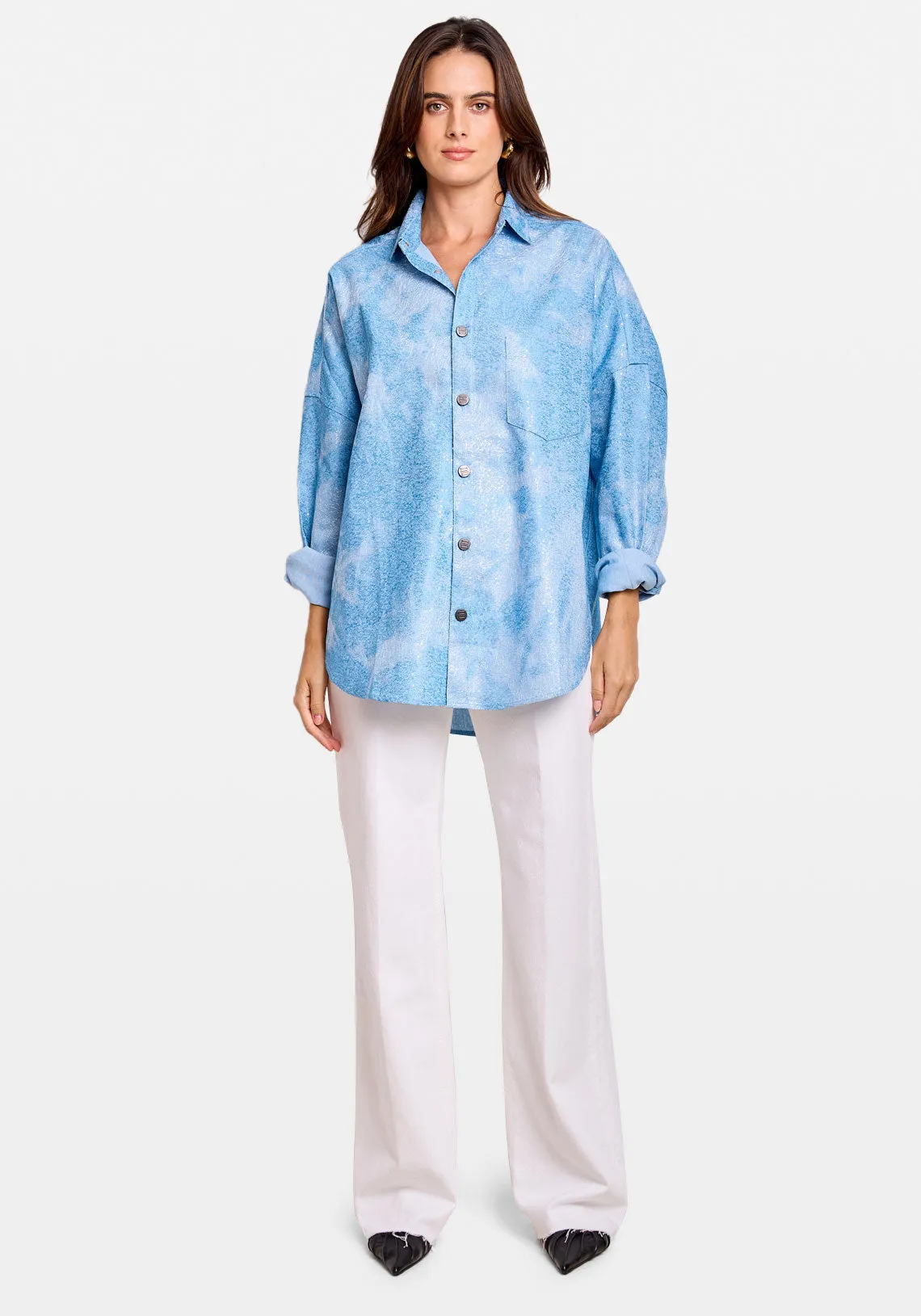 SAWYER SHIRT BLUE SEQUINS