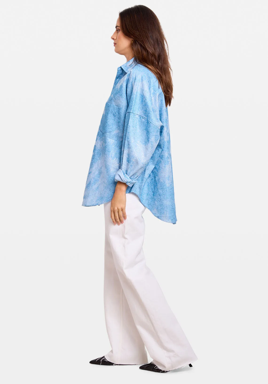 SAWYER SHIRT BLUE SEQUINS