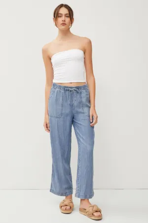 SEND A NOTE CHAMBRAY PANTS