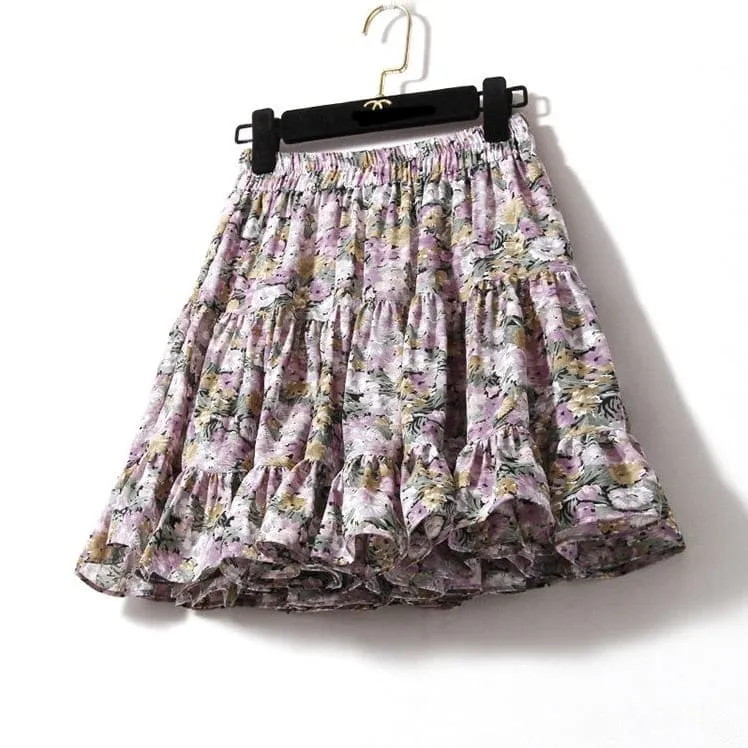 Summer Women's Skirts With Floral Prints