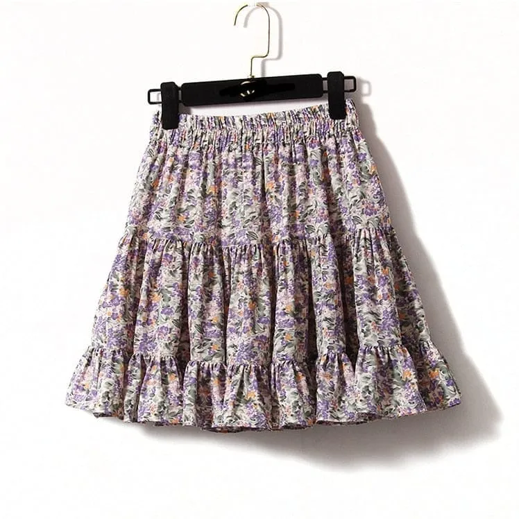 Summer Women's Skirts With Floral Prints