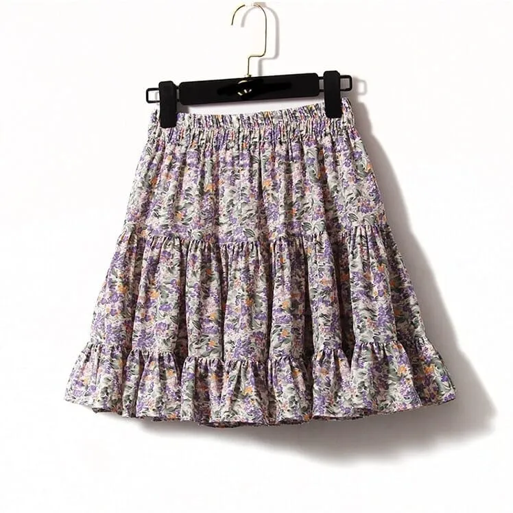 Summer Women's Skirts With Floral Prints