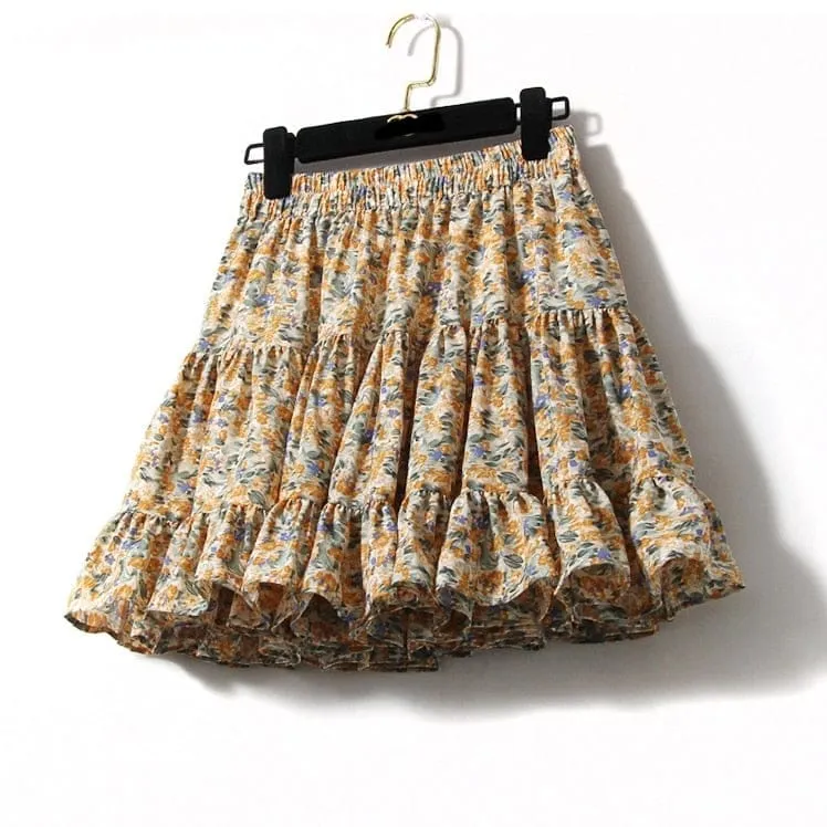 Summer Women's Skirts With Floral Prints